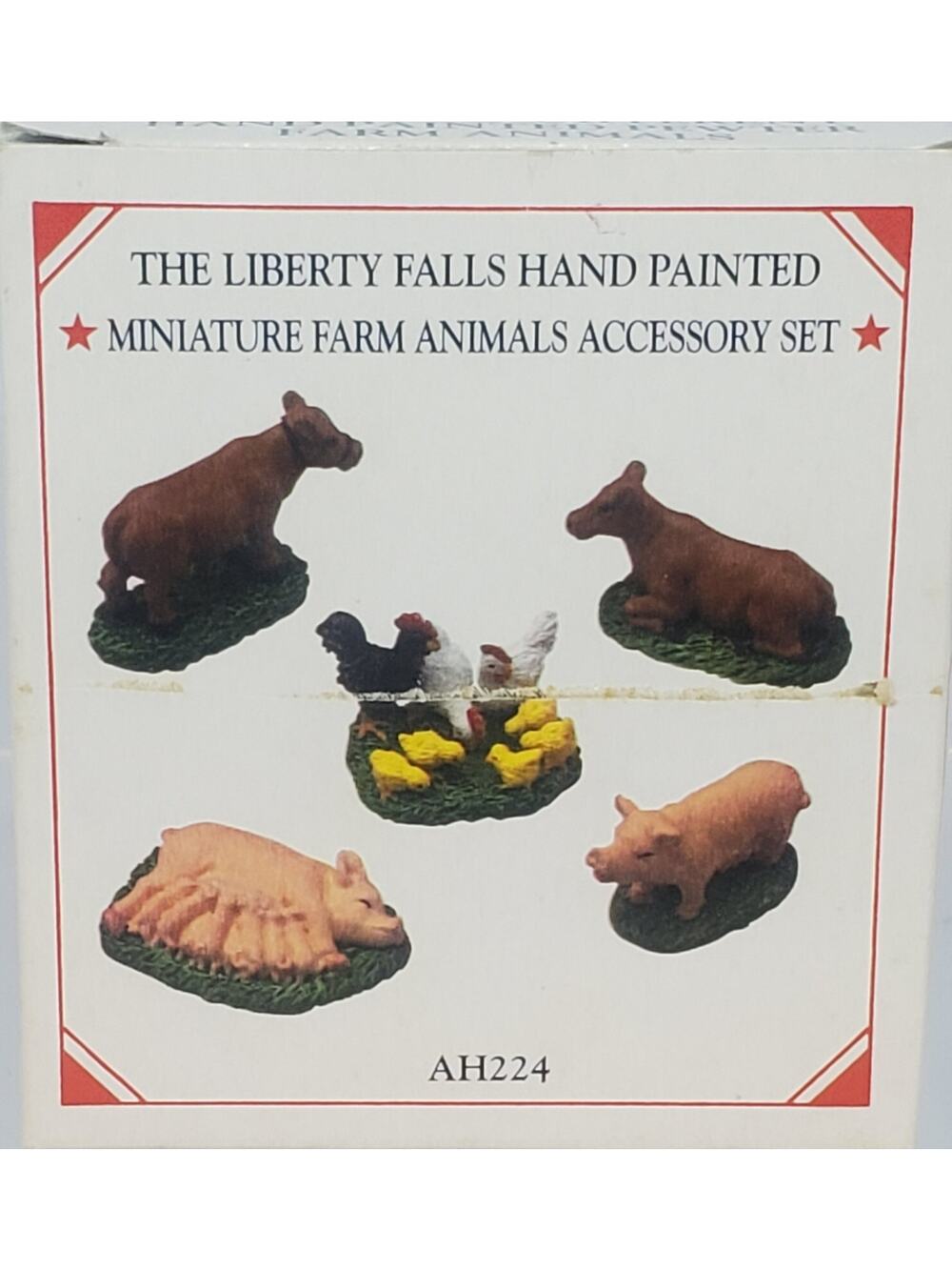 The Liberty Falls Hand Painted Miniature Farm Animal Accessory Set AH224